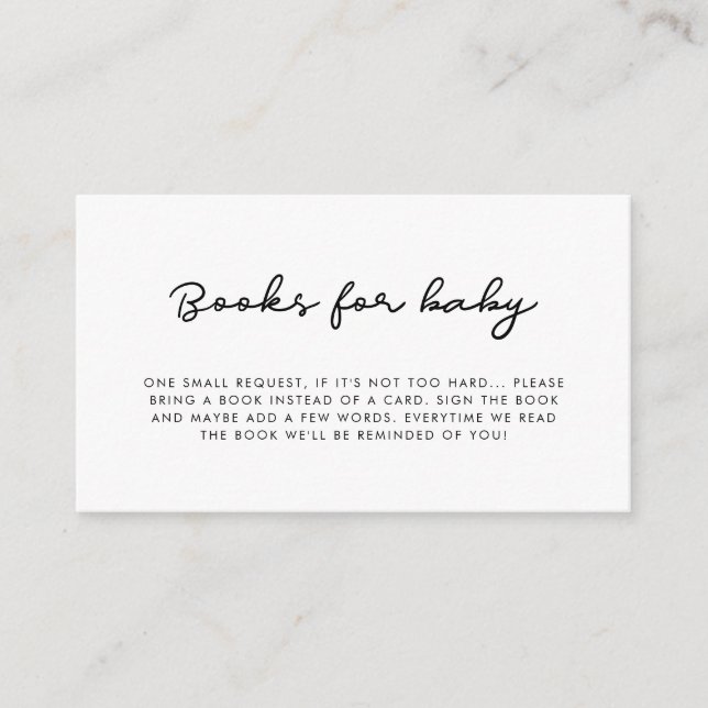 Livros de Chá de fraldas Simples para o Cartão de  (Frente)