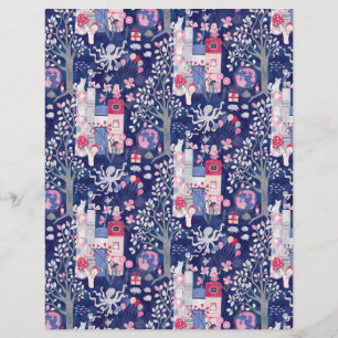 Livros de conto de fadas encantados Papel azul