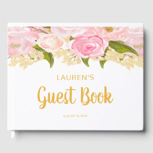 Livros De Convidado Do chá de fraldas, Rosa E Dour