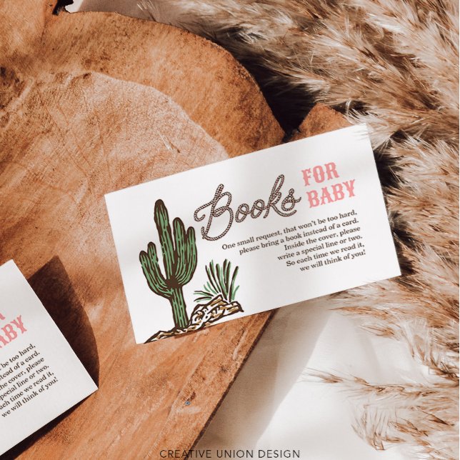 Livros de Cowgirl Ocidental para Cartão de Chá de  (Criador carregado)