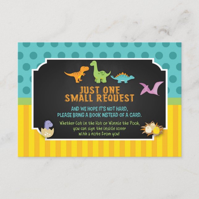 Livros de Dinossauro para Cartão de Bebê (Frente)