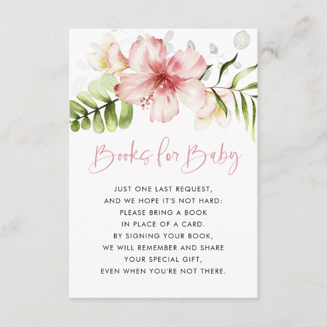 Livros de Flores Tropicais para Cartão de Bebê, So (Frente)