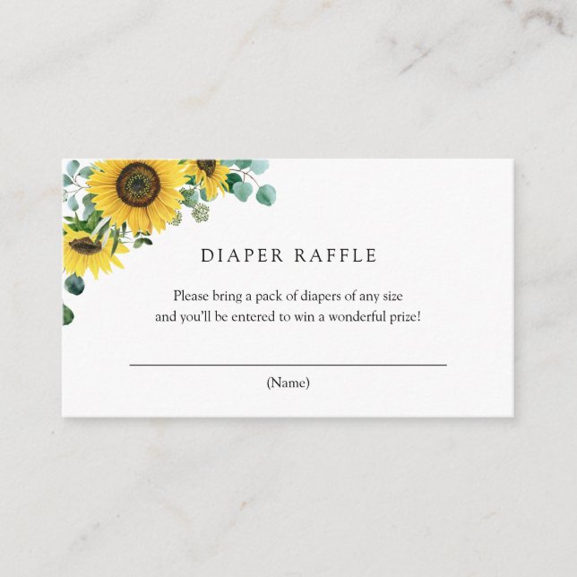 Livros de Girassóis para Bebê insere cartão (Frente)