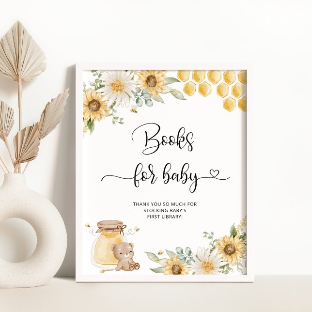 Livros de girassol de mel para Poster bebê (Criador carregado)