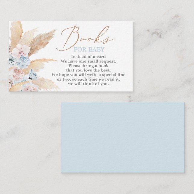 Livros de Grass Boy Pampas para Cartão de Recinto (Frente/Verso)