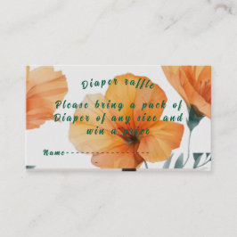 Livros de laranja de flor selvagem para cartão de 