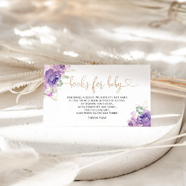 Livros de lilás roxos para cartões de bebê