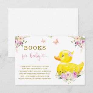Livros de Pato de Borracha Menina para cartões de