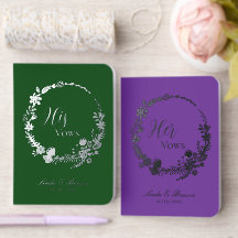 Livros de Promessas de Casamento em Folha Elegante