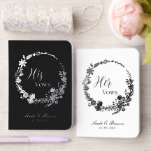 Livros de Promessas de Casamento em Folha Elegante
