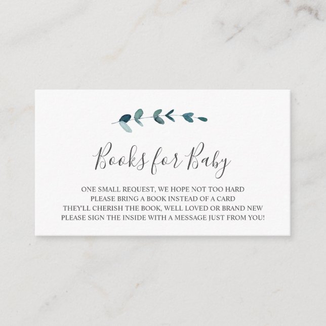 Livros de Ramificação Eucalyptus para Cartão de In (Frente)