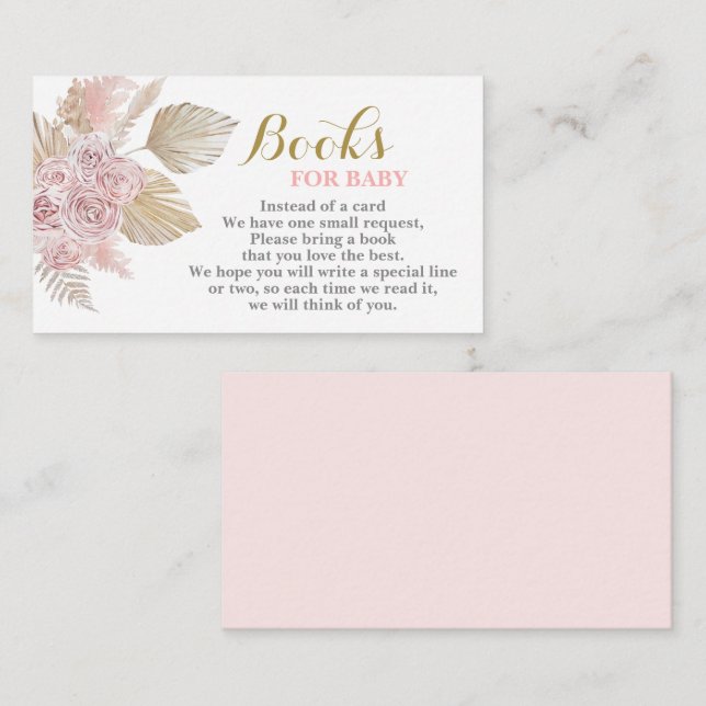 Livros do Deserto do Boho para o Cartão de Alojame (Frente/Verso)