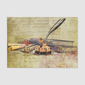 Livros e papel para presentes de tecidos Escrevend