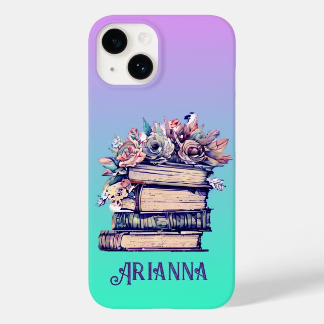 Livros e Rosas de Vintage Personalizados (Verso)