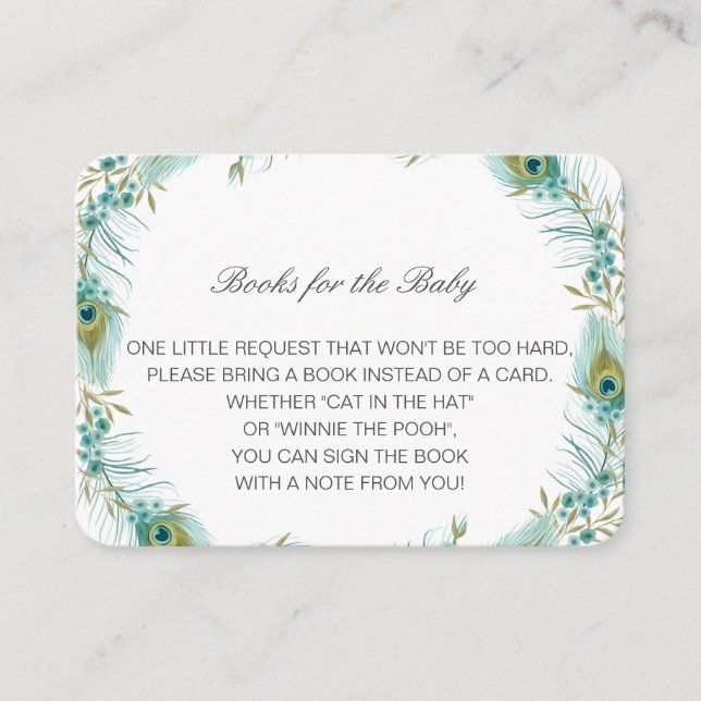 Livros editáveis para o cartão de inserção do bebê (Frente)