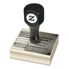 Livros Empilhados Carimbo de Madeira Design