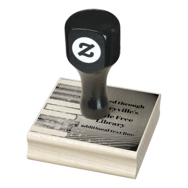 Livros Empilhados Carimbo de Madeira Design (Carimbo)