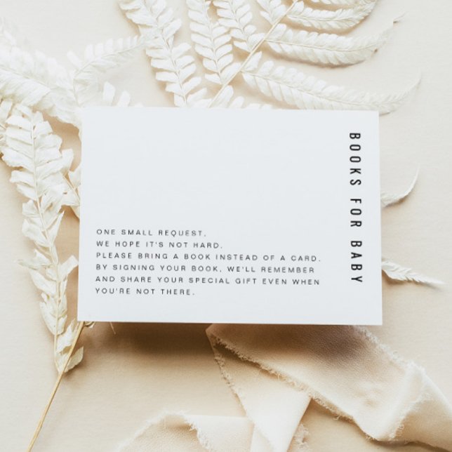 Livros modernos e minimalistas para cartão de bebê (Criador carregado)