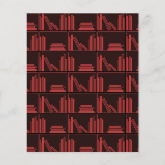 Livros na Shelf. Vermelho escuro.