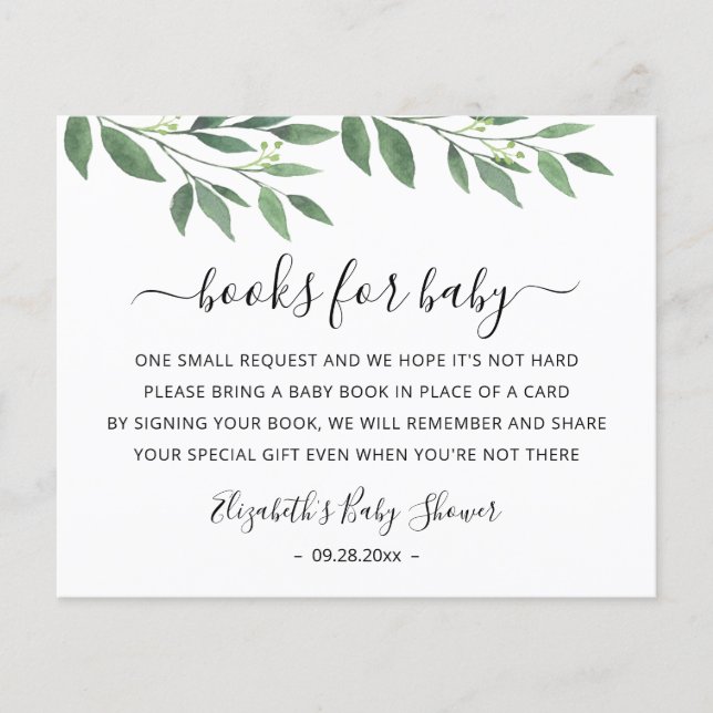 Livros para a festa do Chá de fraldas da placa de  (Frente)