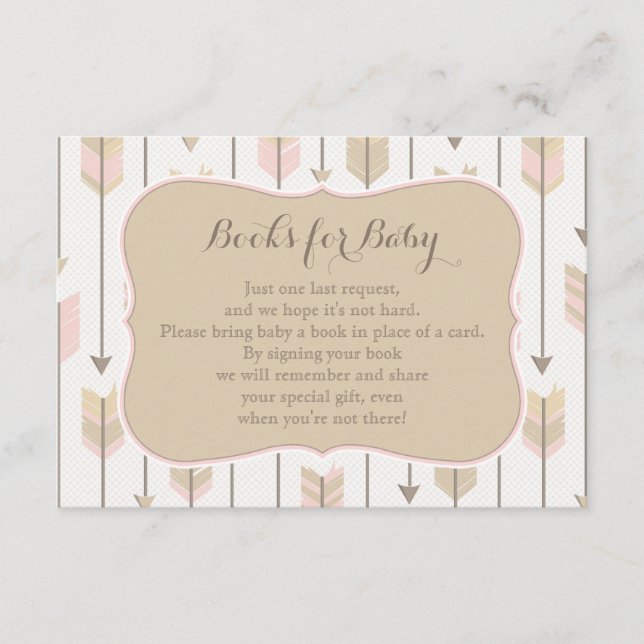 Livros para a placa de inserção do bebê Blush Pink (Frente)