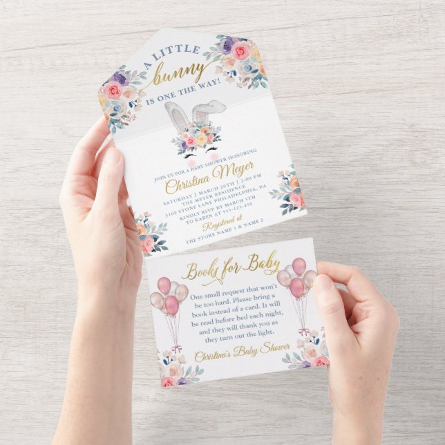 Livros para Bebê Chamada Floral Coelho Rosa para C (Aba destacável)