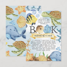 Livros para Bebê Debaixo do Mar Cartão de Pedido d