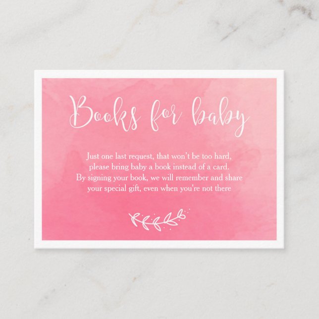 Livros para bebê | Inserção de Convite de chá de f (Frente)