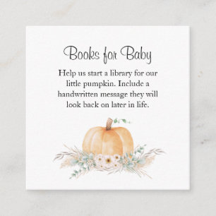 Livros para Cartão de Bebê Inserir Tema de Pumpkin