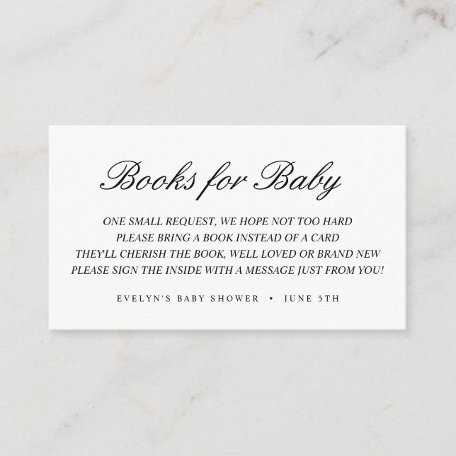 Livros para Cartão de Inserção de Bebê (Frente)