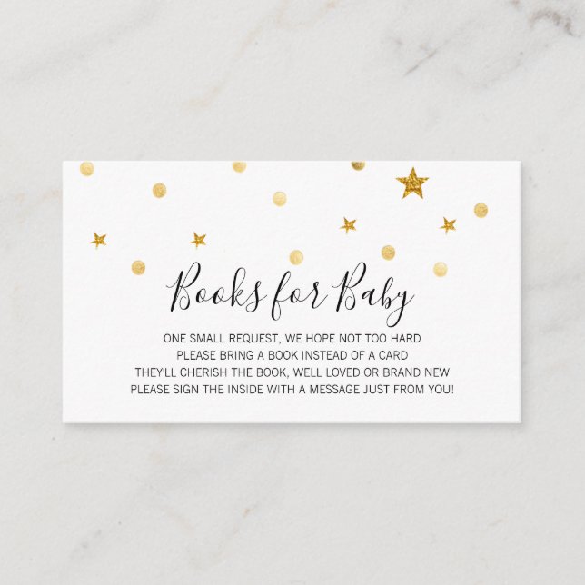 Livros para Cartão de Inserção de Bebê com brilho  (Frente)