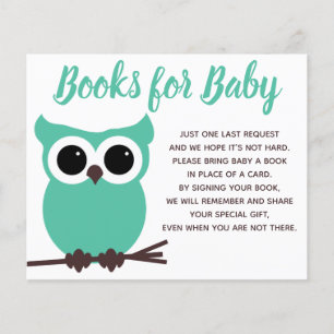 Livros para Chá de fraldas de Teal Owl para Bebê