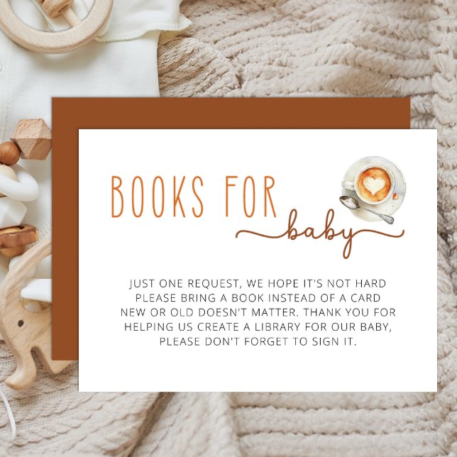 Livros para Inserção de Bebê | Solicitação de Chá  (Books for Baby Enclosure Card)
