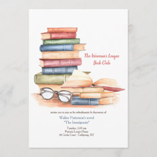 Livros para Ler Convite do Clube de Livros