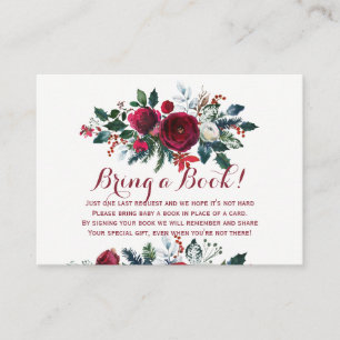 Livros para o bebê inverno vermelho trazem cartão