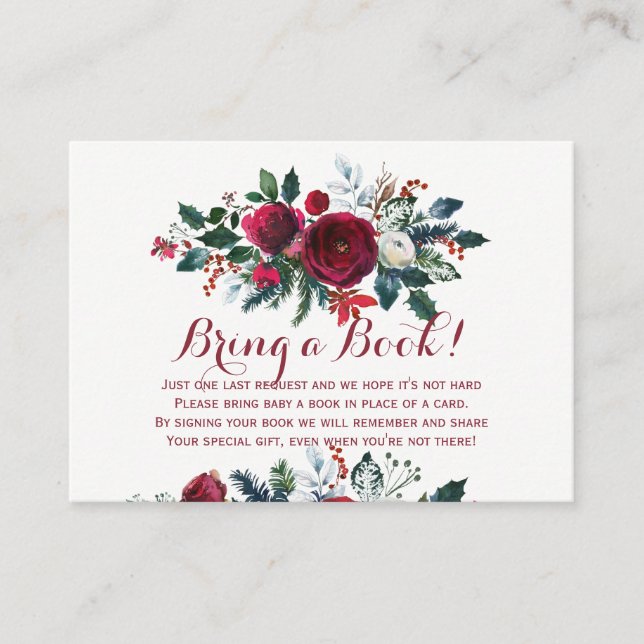 Livros para o bebê inverno vermelho trazem cartão  (Frente)