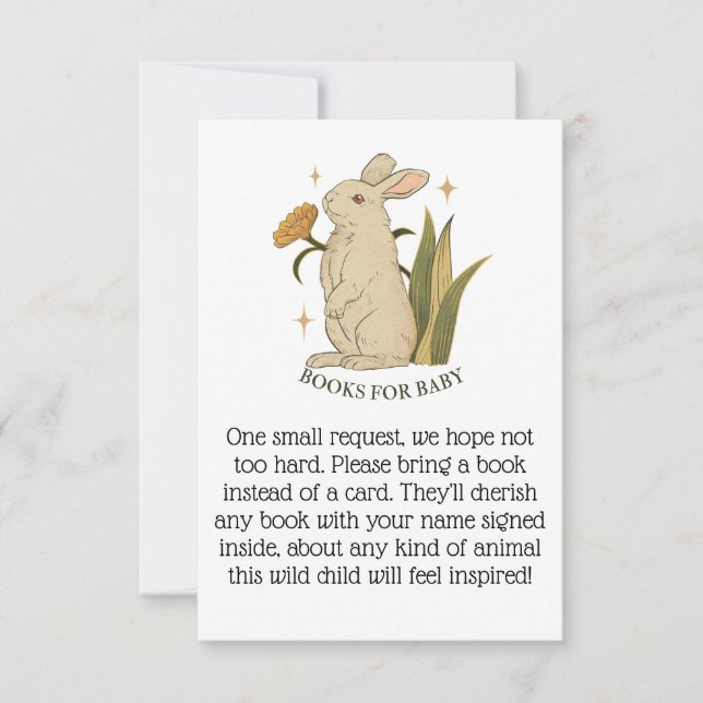 Livros para o Cartão de Inserção de Chá de fraldas (Frente)