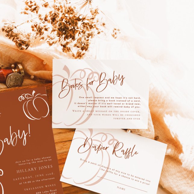 Livros para o Chá de fraldas de Bebê-Pumpkin Boho  (Criador carregado)