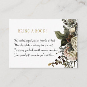 Livros para o floral de bebês trazem um cartão de 