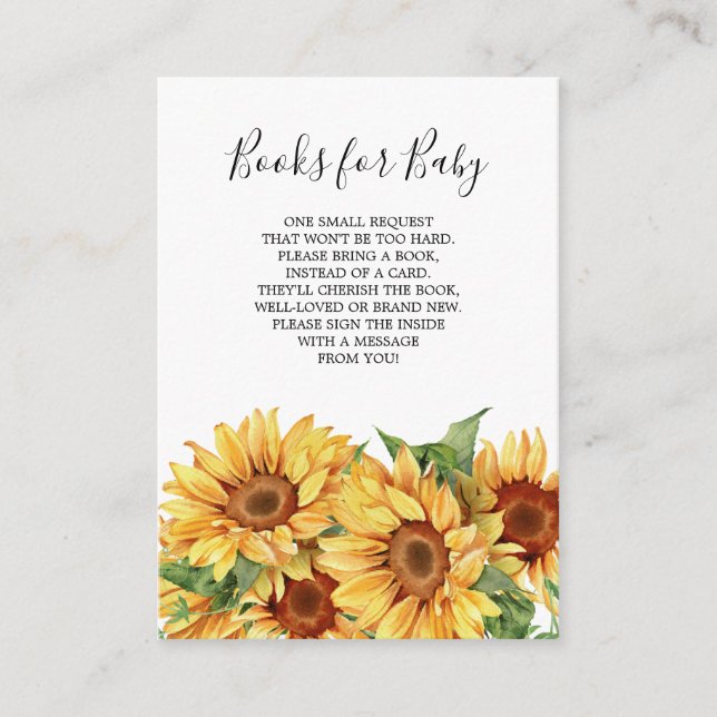 Livros Russos de Girassol para Cartão de Bebê (Frente)