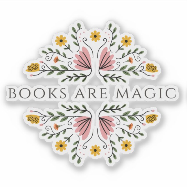 Livros são Adesivo Mágico (Frente)