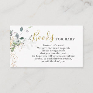 Livros simples de verde para cartão de bebê