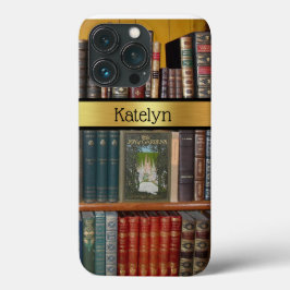 Livros Vintage na prateleira da biblioteca persona