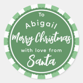Lixado verde do adesivo de presentes de Papais noe