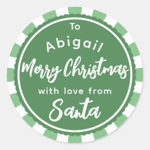 Lixado verde do adesivo de presentes de Papais noe
