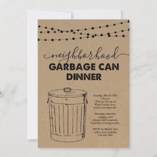 Lixo da vizinhança pode Jantar convite