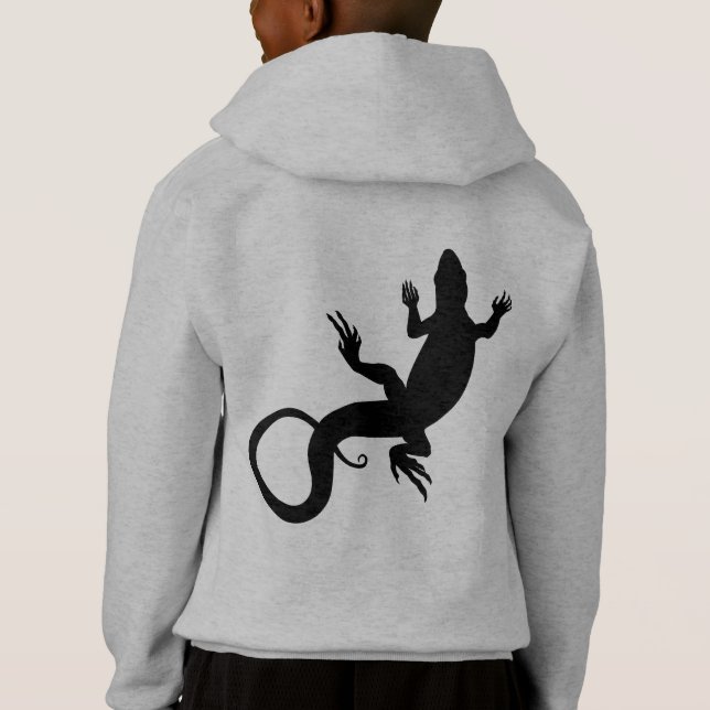 Lizard Hoodie Kids de Crianças Hospedadas de Lizar (Verso)