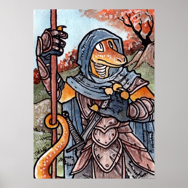 Lizard Warrior Poster (Frente)