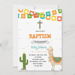 Llama baptism Convite