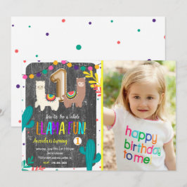 Llama Cactus - Convite para primeiro aniversario I